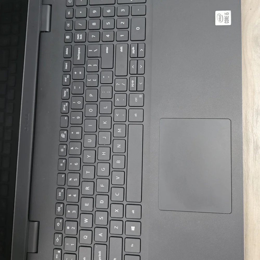 Dell Black Laptop with Minimalist Design and Vibrant Display